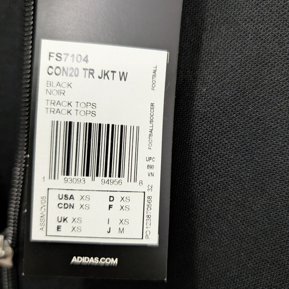 ⭐Women's Or Teenager Adidas Athletic Full Zip Women's Black Track Jacket - Picture 9 of 13